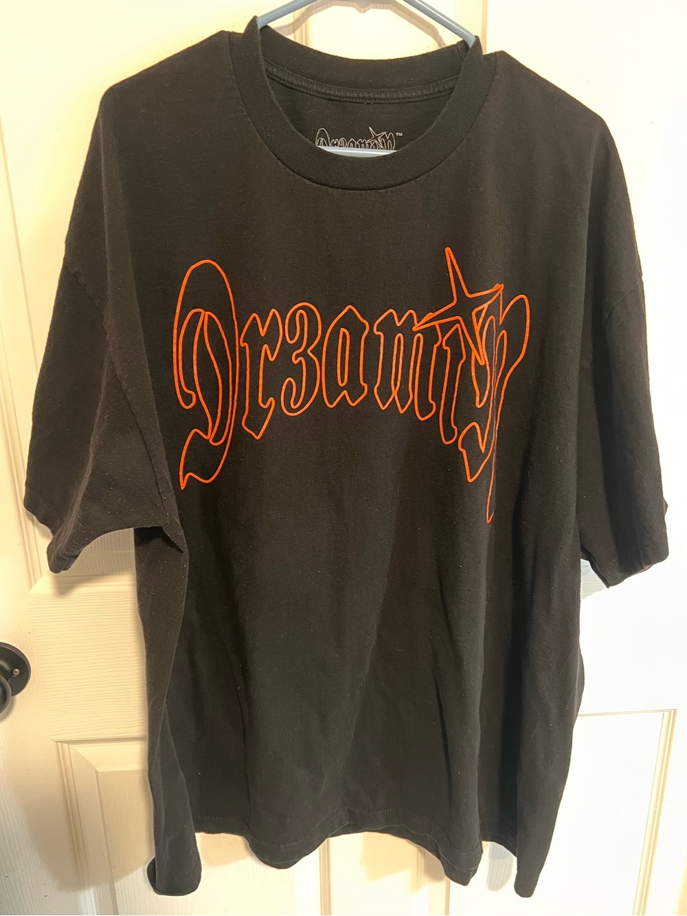 Clix Dr3amin Logo Black Streetwear Graphic Orange Gothic Font Size XXXL